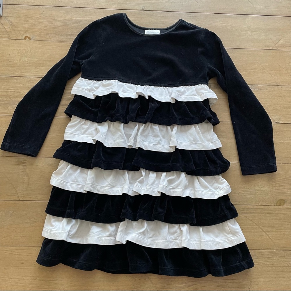 Hanna Andersson velvet ruffled dress
